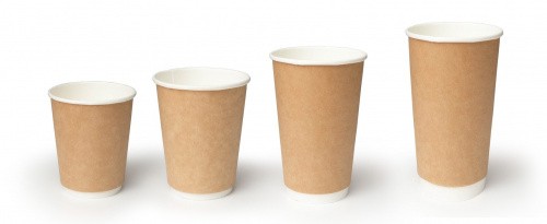 Двухслойный крафт бумажный стакан с технологией ThermoCup 300 мл для больших порций чая и кофе, латте, капучино 90*60*111 мм