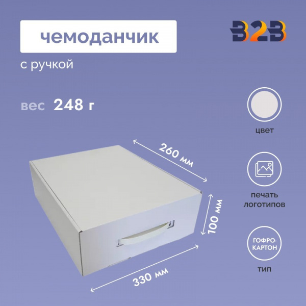 Чемоданчик с ручкой 330х260х100мм