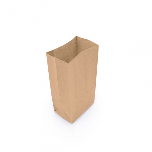 Крафт пакет с прямоугольным дном 120*80*250 мм 50 г/м2 бурый