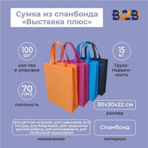 Сумка из спанбонда «Выставка плюс» 30х30х22
