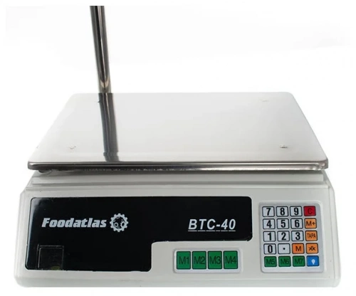 Торговые весы Foodatlas 40кг/2гр ВТС-40