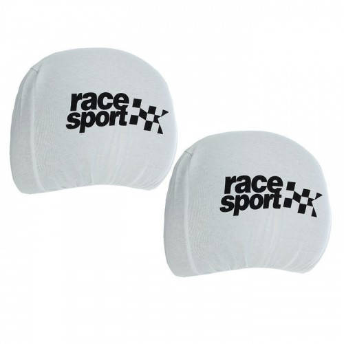 Чехлы на подголовник Race Sport, белые, набор 2 шт.